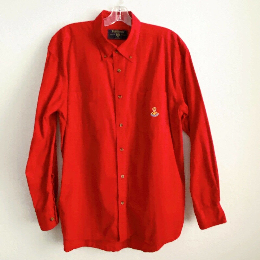 Ruff Hewn XL Red Button Down Shirt Long Sleeve